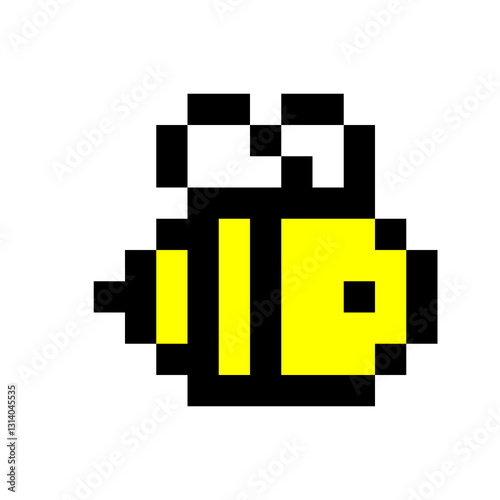 Pixel Art Bee Illustration