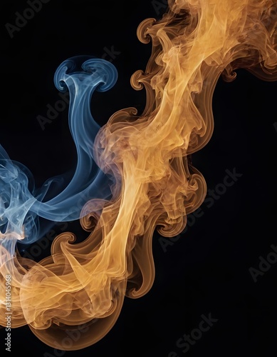 smoke effect isolated on a black background