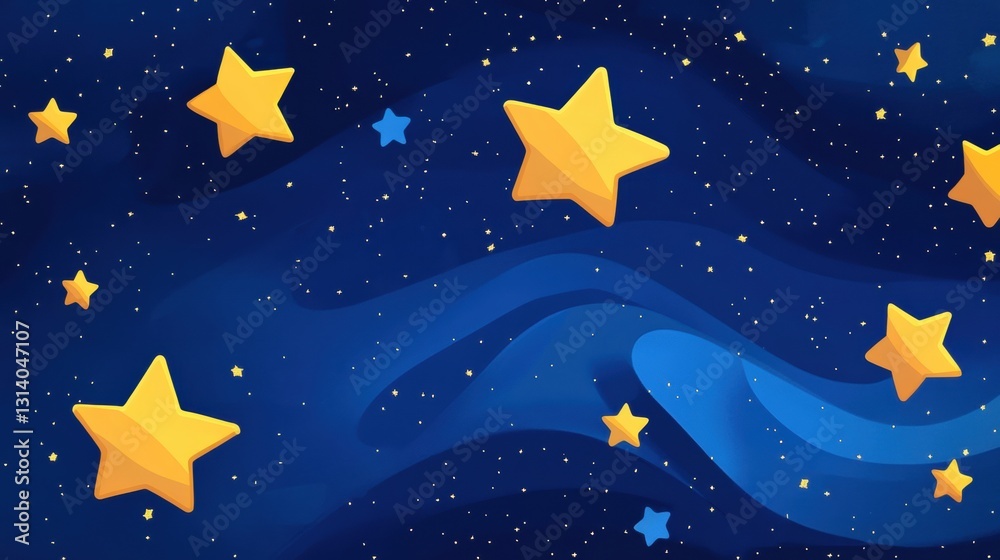 Fototapeta premium A stunning night sky filled with countless twinkling stars, some appearing to streak across the dark canvas, creating a mesmerizing display of celestial beauty and wonder.