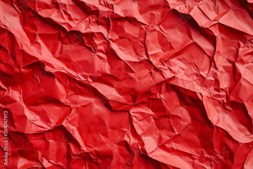 Wallpaper Mural Red crumpled paper texture on flat surface. Artificial Intelligence Torontodigital.ca