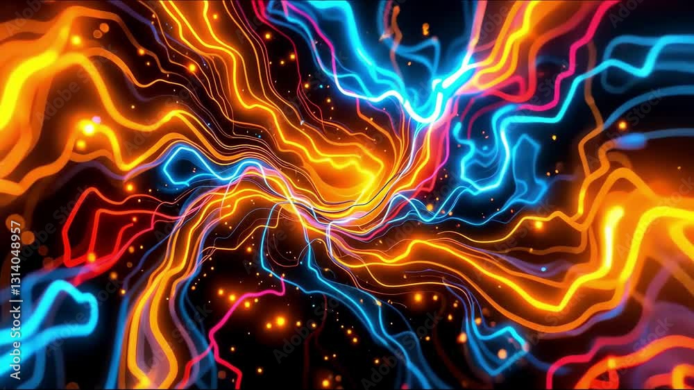A vibrant swirl of electric colors, creating a dynamic visual effect A vibrant swirl of electric colors, creating a dynamic visual effect