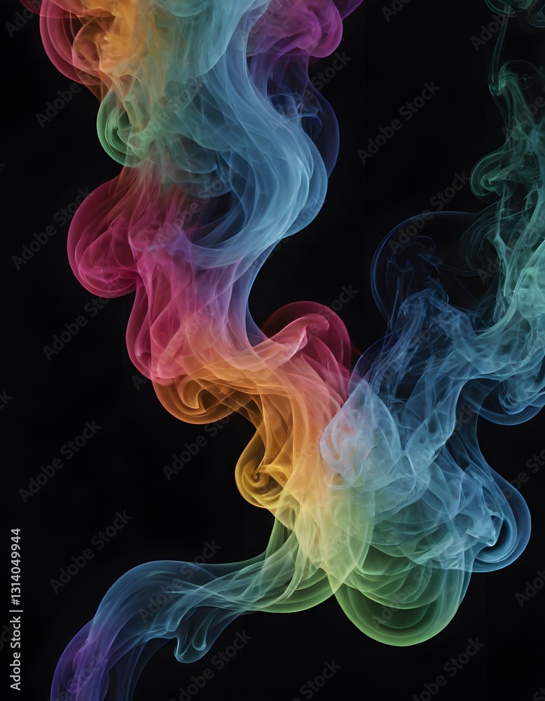 Obraz premium smoke effect isolated on a black background