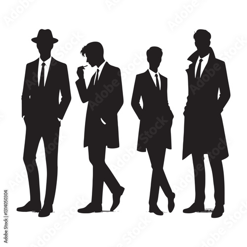 Logical Detective silhouette, applying reason to every mystery - Detective illustration - Minimalist Detective vector - Profession silhouette
