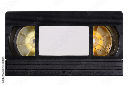 VHS video tape isolated on white background