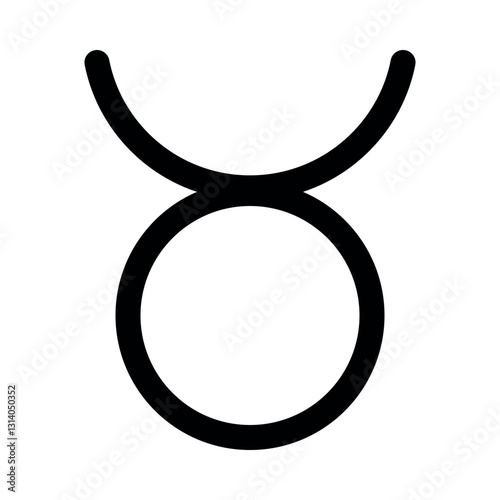 Zodiac sign taurus line icon editable stroke vector astrology symbol for horoscopes websites apps print materials