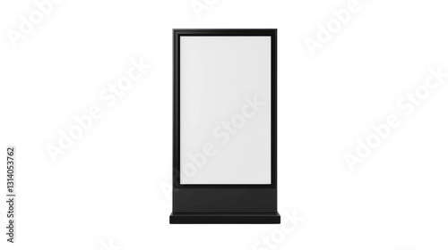 blank vertical digital signage screen isolated on white background photo