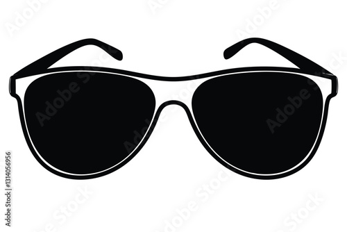 A simple sunglass silhouette white background