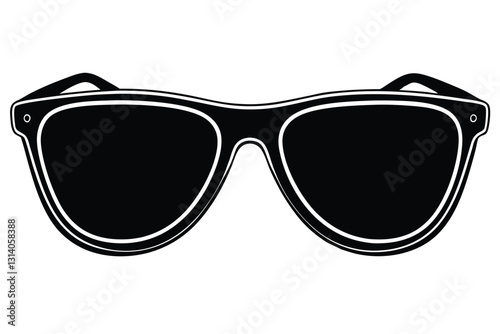 sunglass Silhouette white background