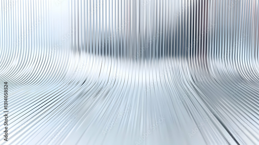 Obraz premium Abstract Background With Silver Gradient Vertical Lines Stripes And Blurred Effect Futuristic Technology Concept