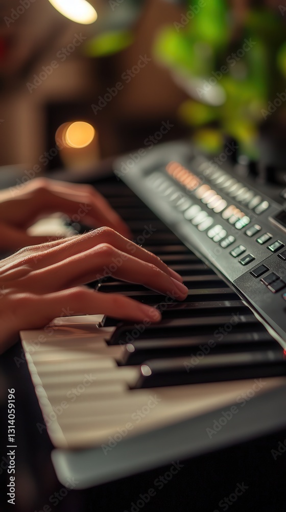 Obraz premium keyboard, captured with a focus on the sleek design,