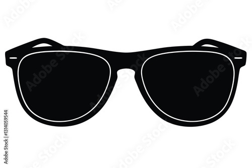 sunglass Silhouette white background