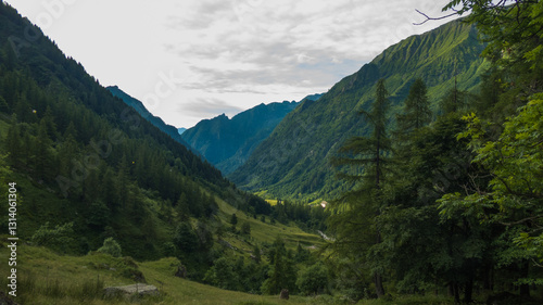 landscape climbing to valle hut in valsesia