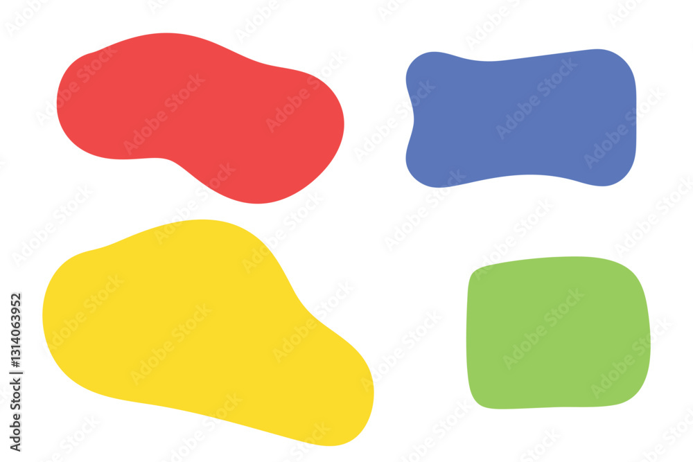Set of hand drawn multicolored shapes empty text boxes blank quote frames Set of hand drawn multicolored shapes empty text boxes blank quote frames