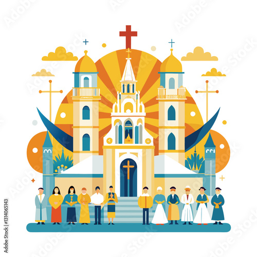 Corpus Christi Concept Vector Illustration