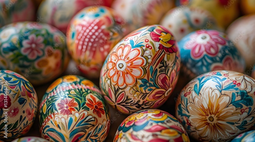 A Colorful Collection of Hand-Painted Easter Eggs A Colorful Collection of Hand-Painted Easter Eggs