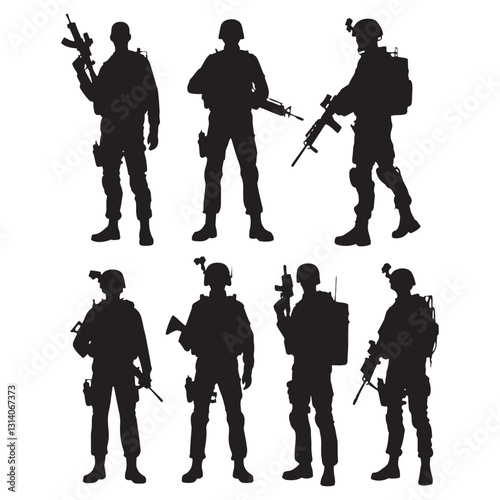 Bild auf Leinwand Braveheart Soldier silhouette, always at the forefront of battle - Soldier illus