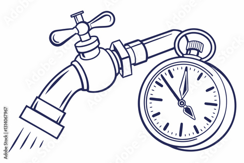 vector illustration of a tap