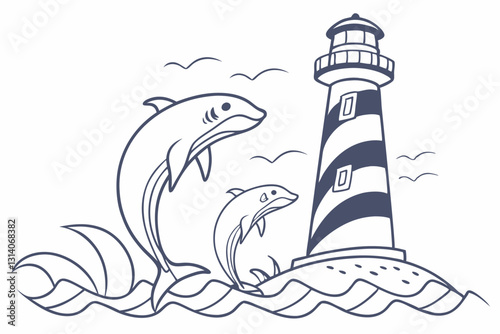 lighthouse vector illustration