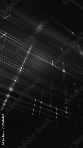 Network connections expanding in technological data transfer visualization