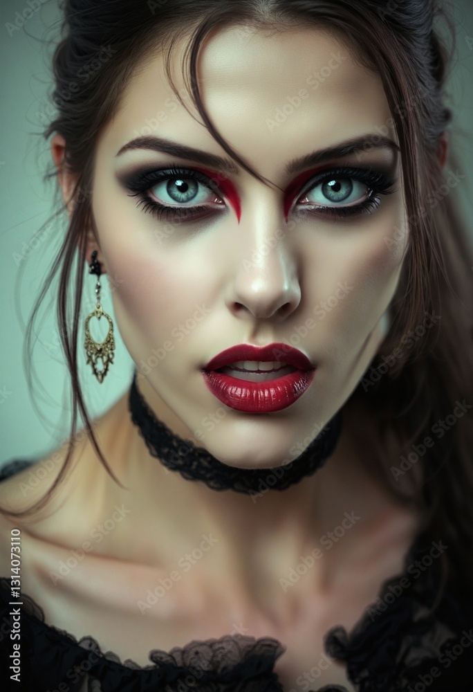 Fototapeta premium Mystical Portrait of a Vampire Girl