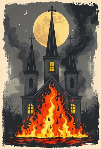 Church in Flames: A Visual Exploration photo