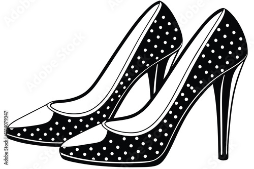 high heel shoes silhouettes icon