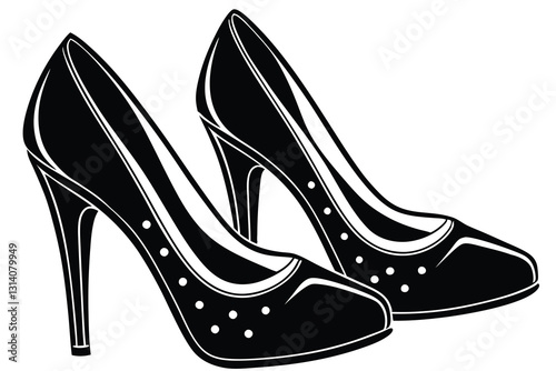 High heel shoes silhouettes