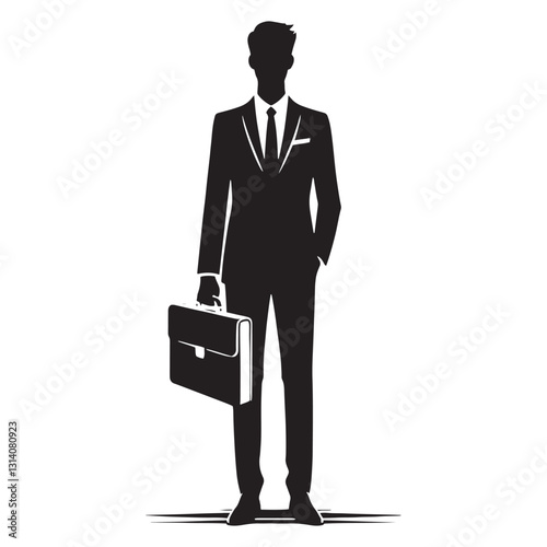 Courageous Lawyer silhouette, standing against injustice - Lawyer illustration - Minimalist Lawyer vector - Profession silhouette
