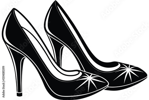 High heel shoes silhouettes