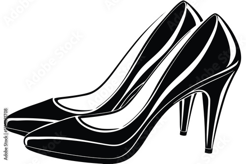 High heel shoes silhouettes