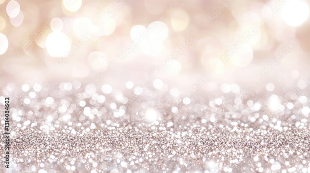 Blurred background of sparkling silver glitter and soft lights Blurred background of sparkling silver glitter and soft lights
