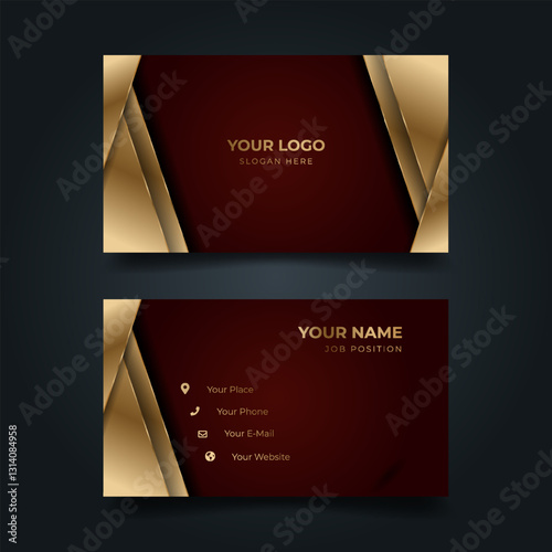 Elegant gold-accented business card design on dark background (1)