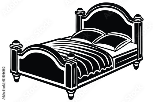 Bed silhouette art