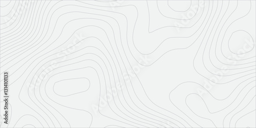  Mountain Relief and Geographic Contour Mapping Combined with Artistic Abstract Wave Curves for a Unique Topographic Design Concept
