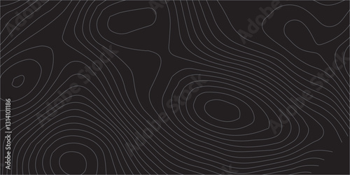 Seamless Topographic Map Design Showcasing Elevation Contours, Geographic Relief, and Fluid Abstract Line Patterns for Mapping Enthusiasts