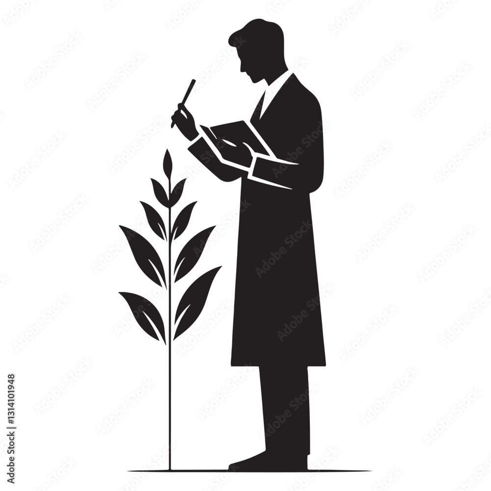 Botanist Biologist silhouette, unlocking the potential of plant life - Biologist illustration - Minimalist Biologist vector - Profession silhouette
Botanist Biologist silhouette, unlocking the potential of plant life - Biologist illustration - Minimalist Biologist vector - Profession silhouette