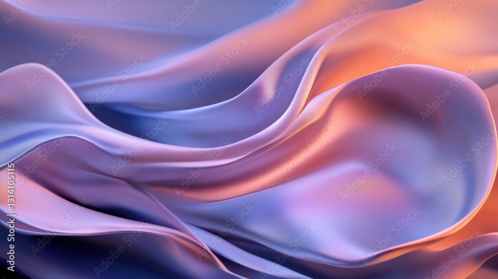 Fototapeta premium Pastel gradient flowing softly in elegant swirls and folds of color Generative AI
