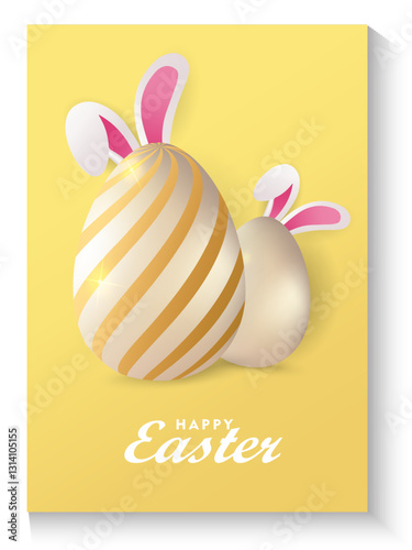 Easter day poster and banner template collection with Easter eggs in colorful gradient style, Greetings card background for Easter Day.Promotion and shopping template for Easter with copy space.