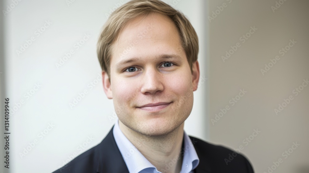 In the professional photograph, a young man exudes competence and confidence, his gaze directed engagingly at the viewer The subtle lighting emphasizes the contours of his face, highlighting a In the professional photograph, a young man exudes competence and confidence, his gaze directed engagingly at the viewer The subtle lighting emphasizes the contours of his face, highlighting a