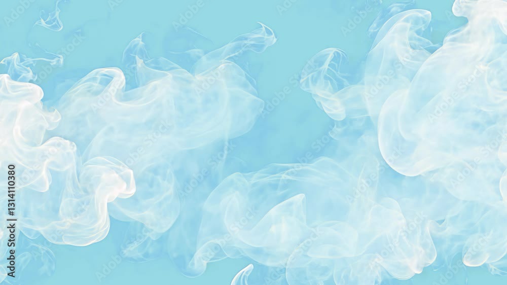 Abstract clouds blue sky animation, 4K video