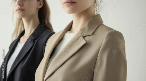 In the realm of corporate elegance, two women stand as beacons of professional style Their sartorial choices whisper tales of ambition, precision, and unwavering confidence One clad in a timeless