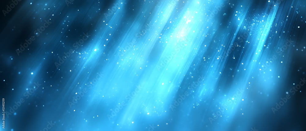 Abstract blue light beams and particles background. Abstract blue light beams and particles background.