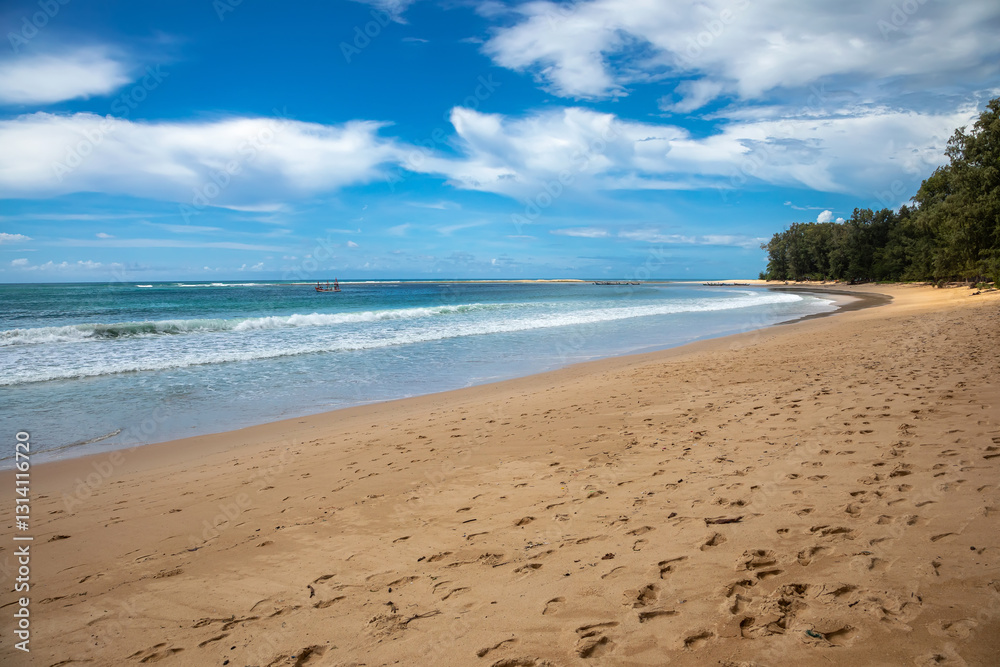 Beautiful beach with colorful water. Top view of the beautiful coastline. Sunny summer day. Colorful water. Sandy beach.
Beautiful beach with colorful water. Top view of the beautiful coastline. Sunny summer day. Colorful water. Sandy beach.