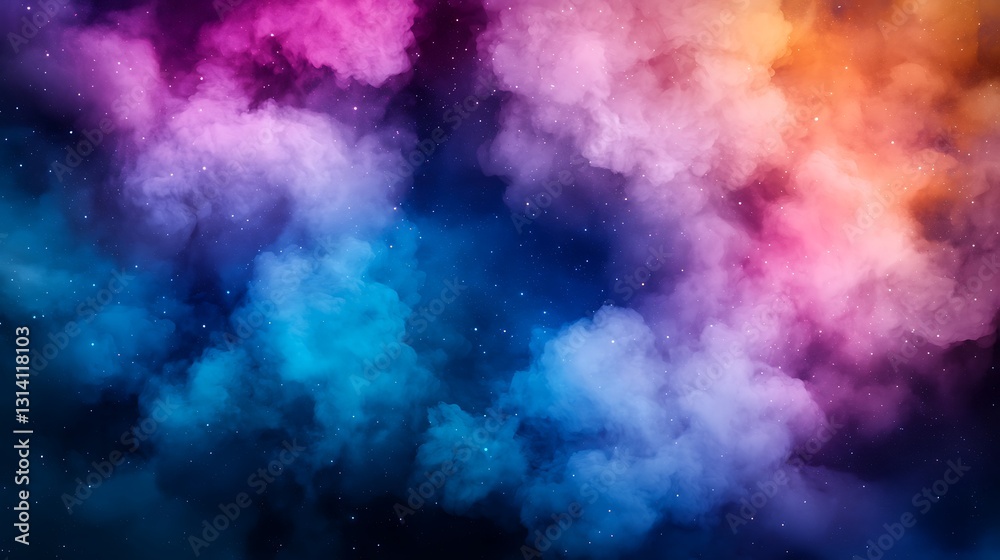 Vibrant Cosmic Cloud Background Vibrant Cosmic Cloud Background