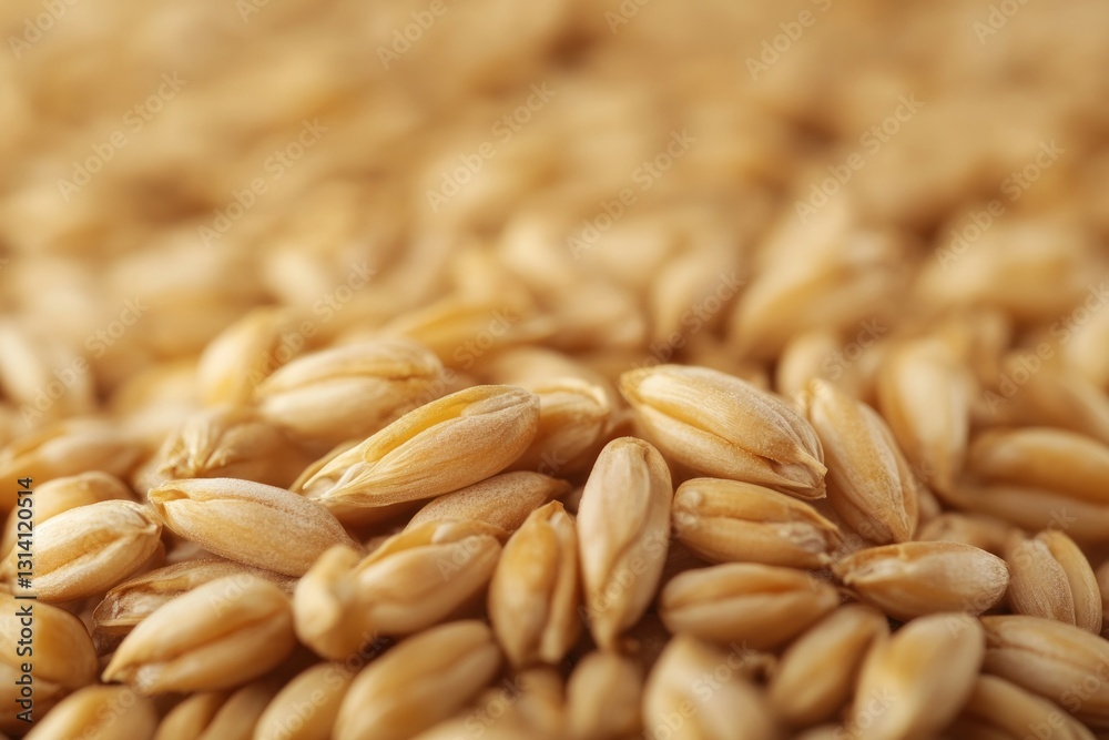 Close-up view of pile of rice grains in warm natural lighting. AI image Close-up view of pile of rice grains in warm natural lighting. AI image