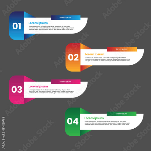 Gradient Infographic Business Simple Vector Premium For Web Banners