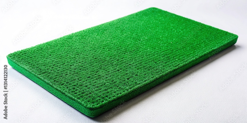Fototapeta premium Bird's-Eye View of Putting Mat: Close-Up Macro Shot with Splash Effect