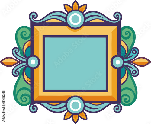  Decorative Photo Frame vector illustration 