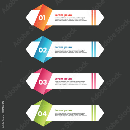 Infographic Vector Premium For Bussiness Tamplate Vector Gradient Simple