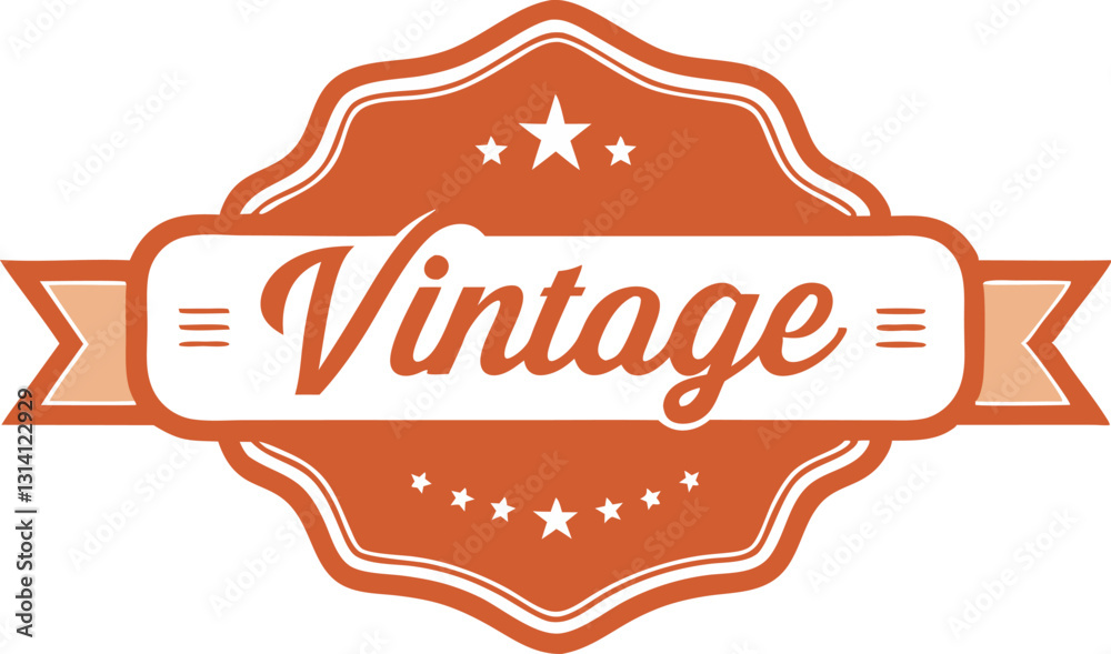 Simple vintage label vector illustration